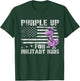 Purple Up For Military Dinosaur Kids Military Month Shirt T-Shirt - T-Shirt | Forest
