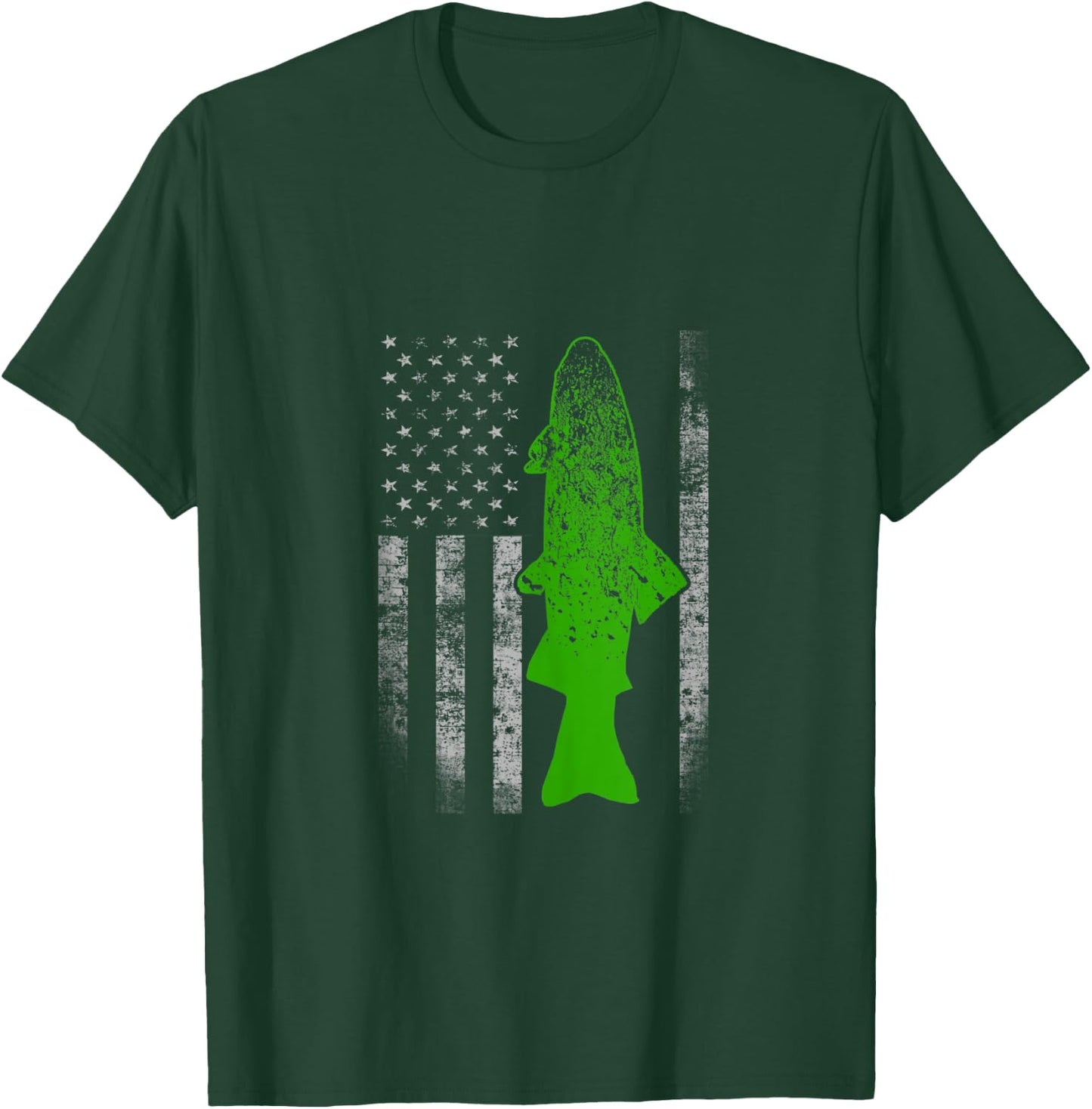 Rainbow Trout Flag - Cool Rainbow Trout Fishing T-Shirt - T-Shirt | Forest