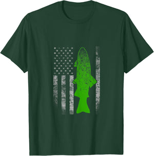 Rainbow Trout Flag - Cool Rainbow Trout Fishing T-Shirt - T-Shirt | Forest