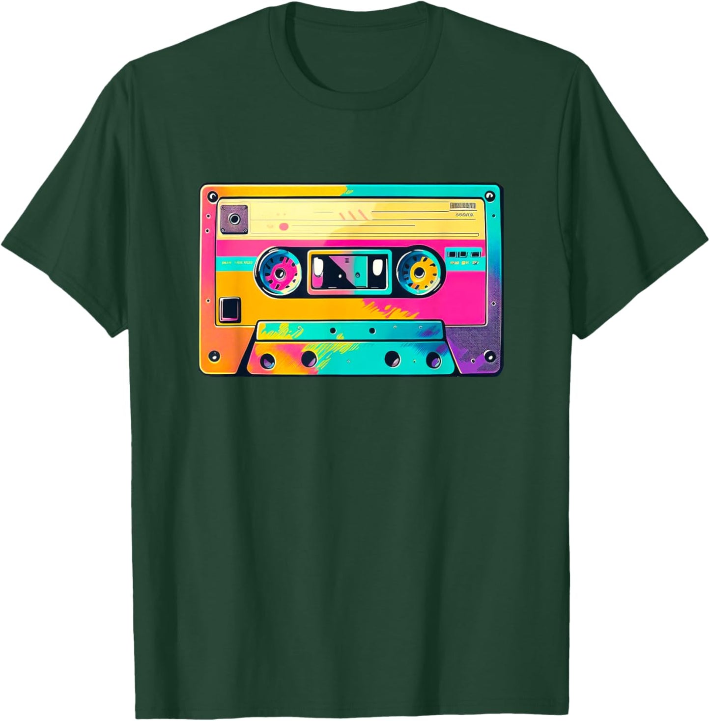 Colorful Cassette Tape 90s Retro Aesthetic T-Shirt - T-Shirt | Forest