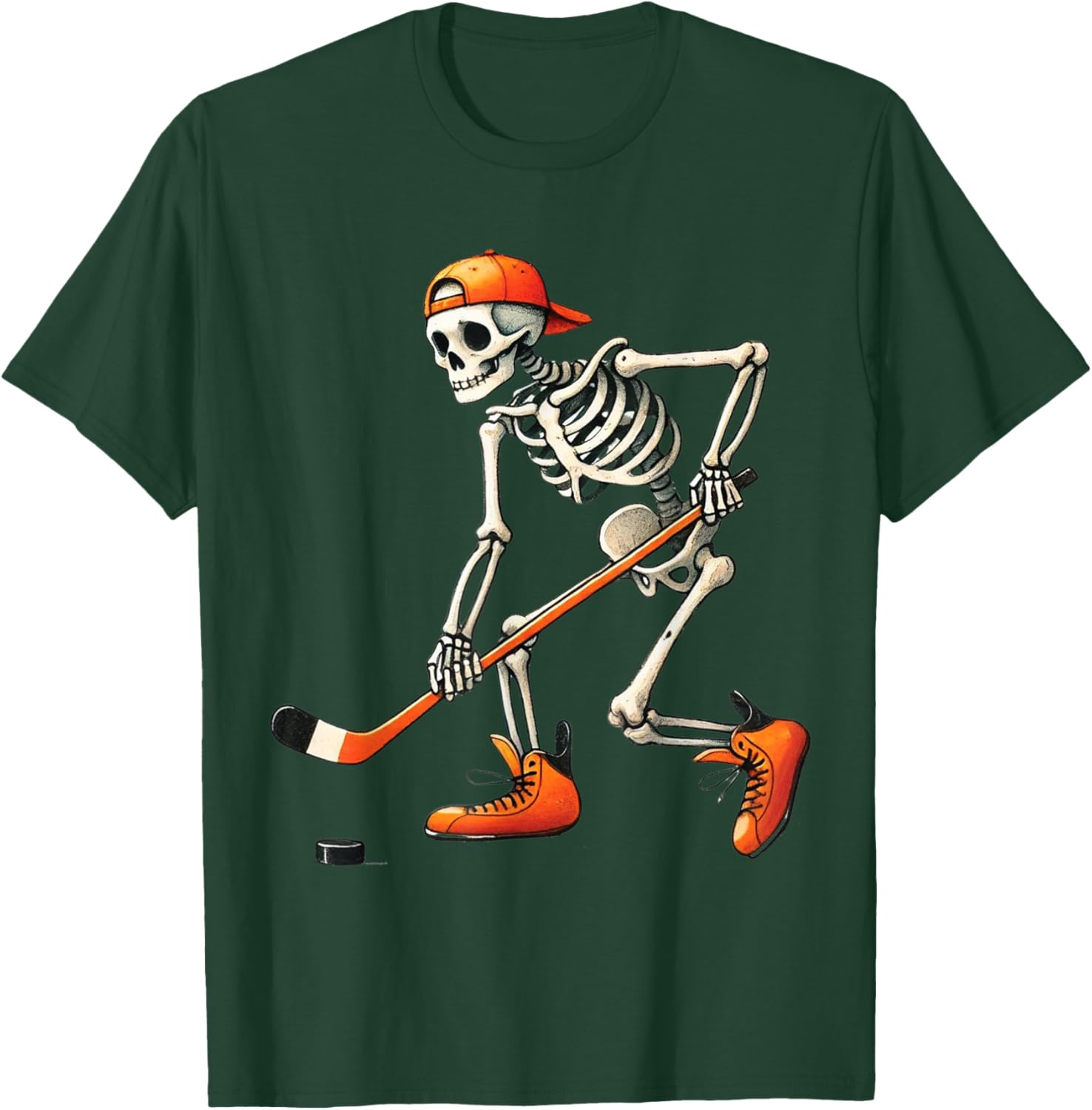Skeleton Hockey Halloween Costume Sport Men Boys Kids T-Shirt - T-Shirt | Forest
