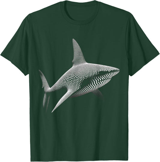 Shark Pixel Graphic Animal Art Shark T-Shirt - T-Shirt | Forest