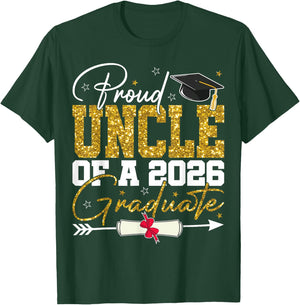 Proud Uncle of A Senior 2026 Graduate Family Graduation 2026 T-Shirt - T-Shirt | Forest