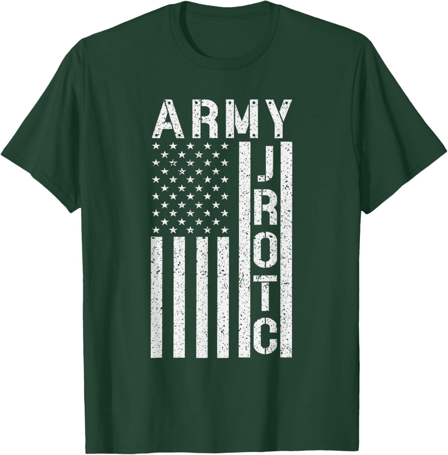 Army JROTC US Army Junior ROTC United State Flag JROTC Cadet T-Shirt - T-Shirt | Forest