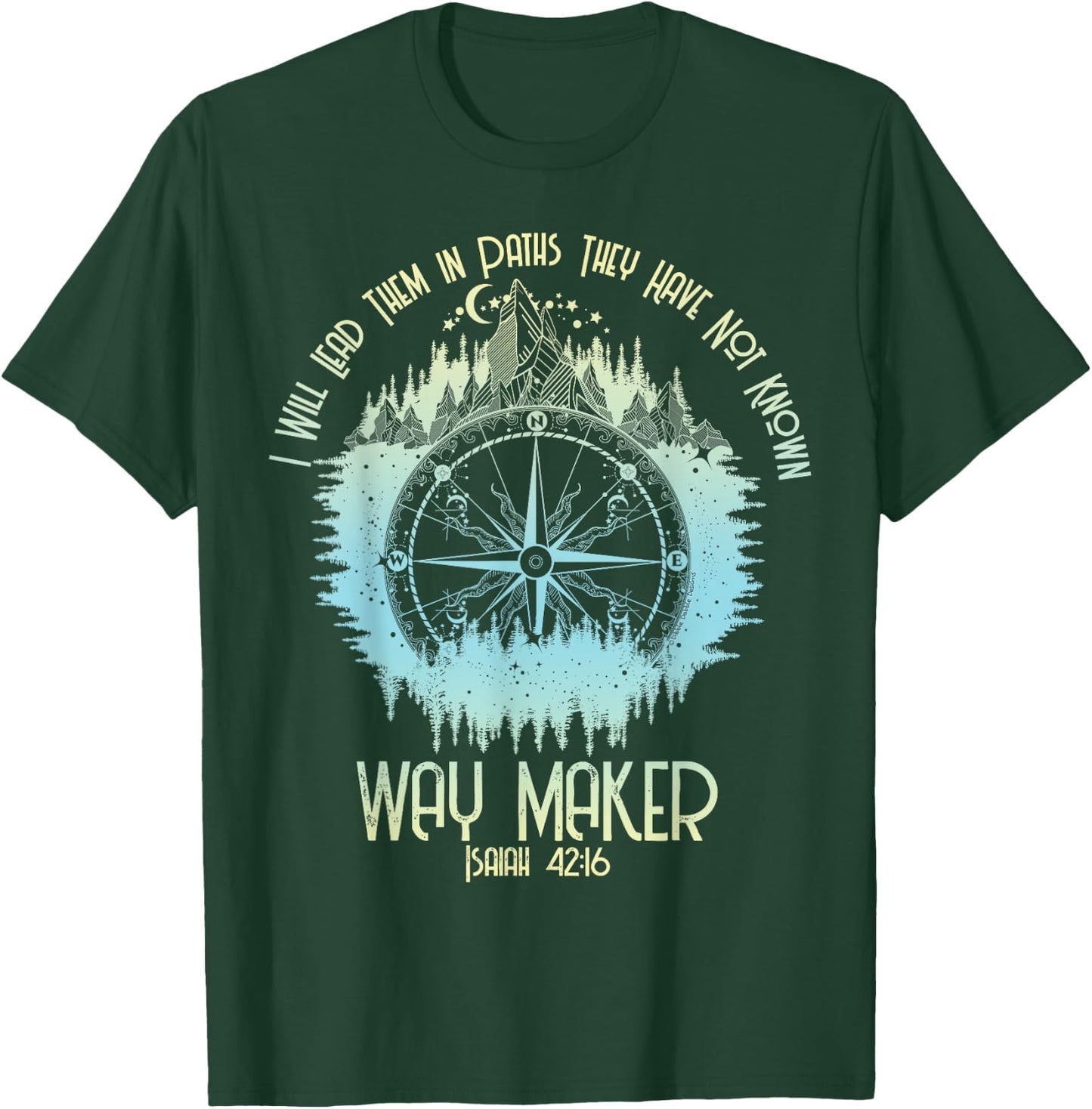 Spiritual Way Maker Bible Verse Christian Faith Way Maker T-Shirt - T-Shirt | Forest