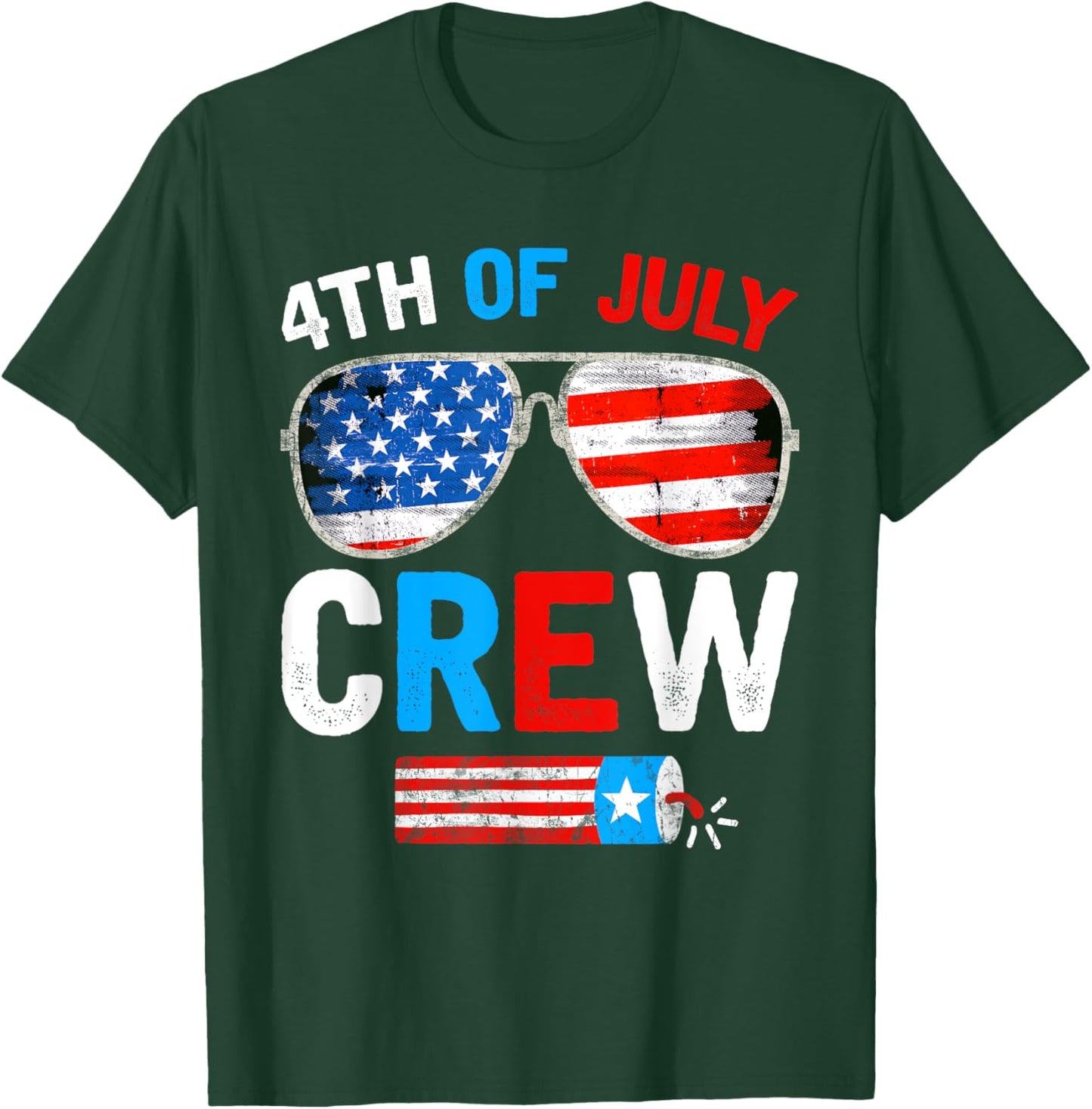4th of July Crew Matching Family Outfits Men Women Kids Fun T-Shirt - T-Shirt | Forest
