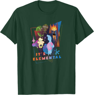 Disney Pixar Elemental It's Elemental 4 Elements Group Shot T-Shirt - T-Shirt | Forest