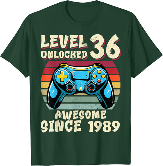 36th Birthday Decoration Men 36yrs 36 Years Old Birthday T-Shirt - T-Shirt | Forest