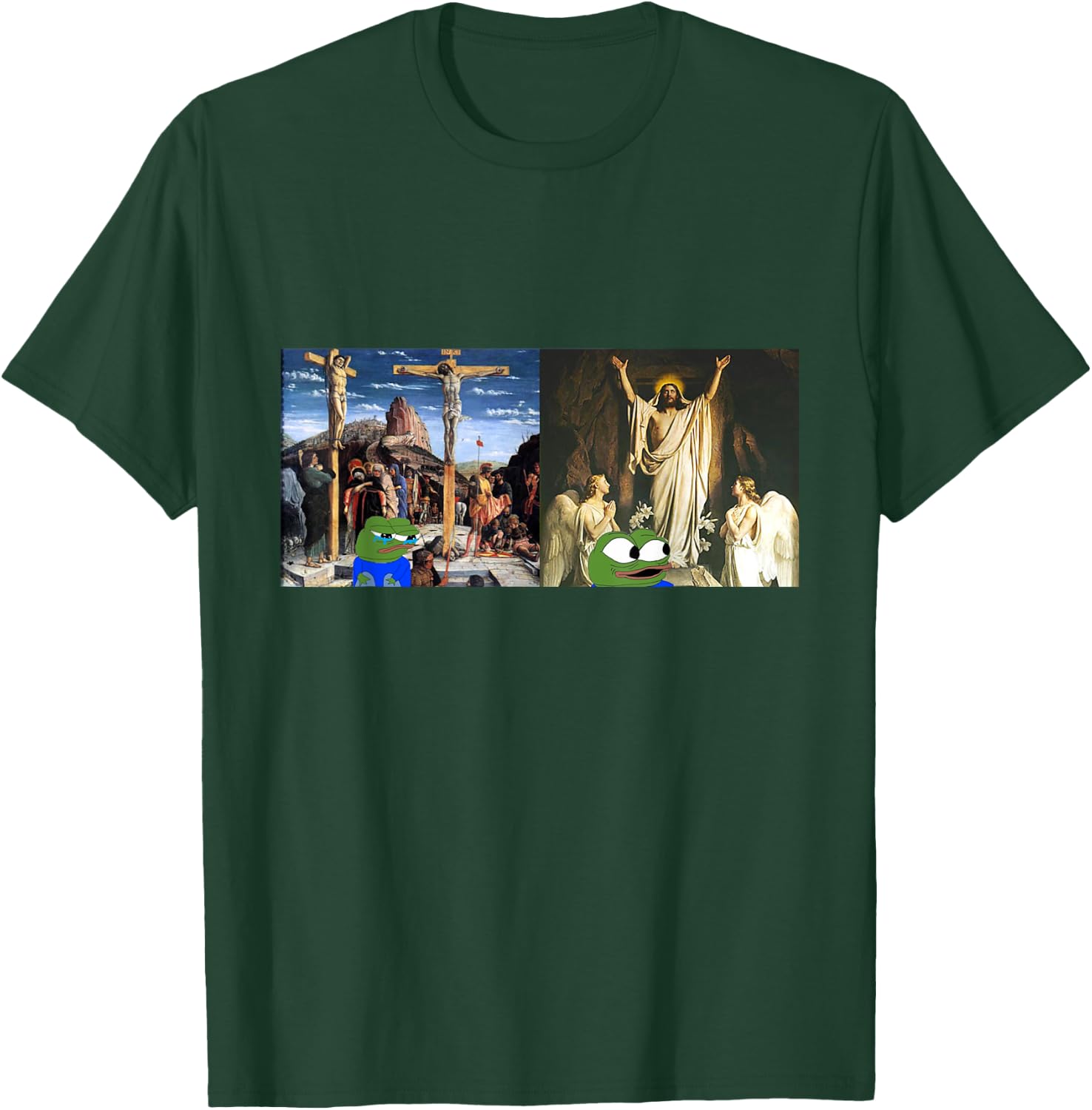 Apu Apustaja HE HAS RISEN Miracle Jesus T-Shirt - T-Shirt | Forest