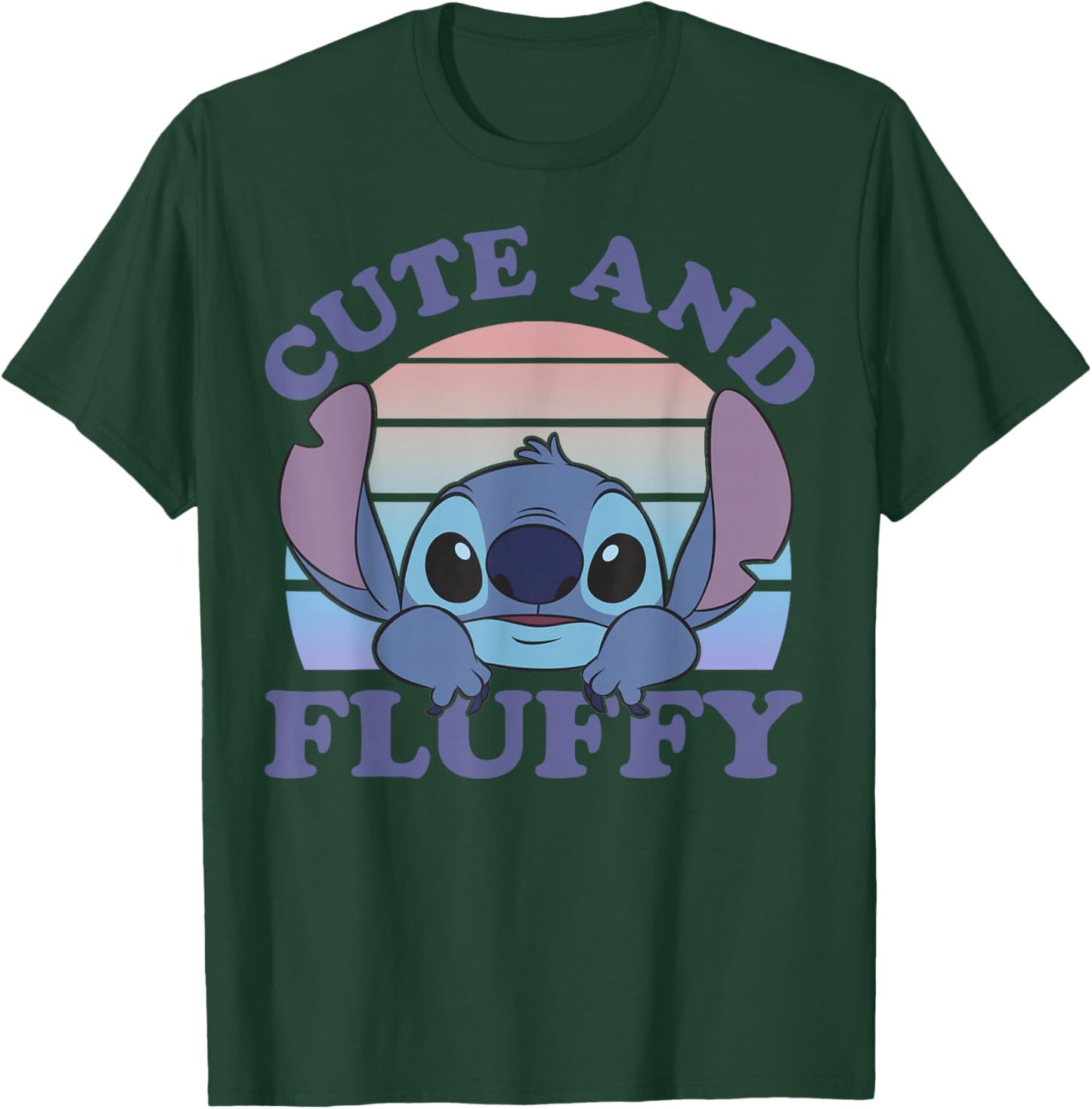 Disney Lilo & Stitch 626 Stitch Day Cute and Fluffy Portrait T-Shirt - T-Shirt | Forest