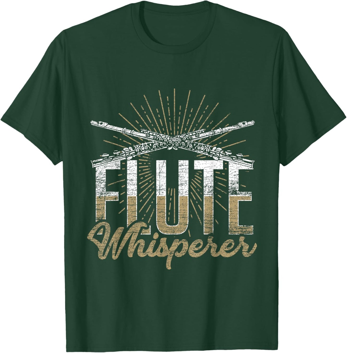 Musical Instrument Marching Band Music Gift Flute T-Shirt - T-Shirt | Forest
