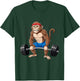 Monkey Weightlifting Powerlifting Deadlift Fitness T-Shirt - T-Shirt | Forest