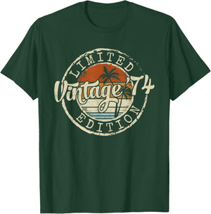 Vintage 1974 51st Birthday Gifts Women 51 Year Old T-Shirt - T-Shirt | Forest
