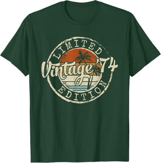Vintage 1974 51st Birthday Gifts Women 51 Year Old T-Shirt - T-Shirt | Forest