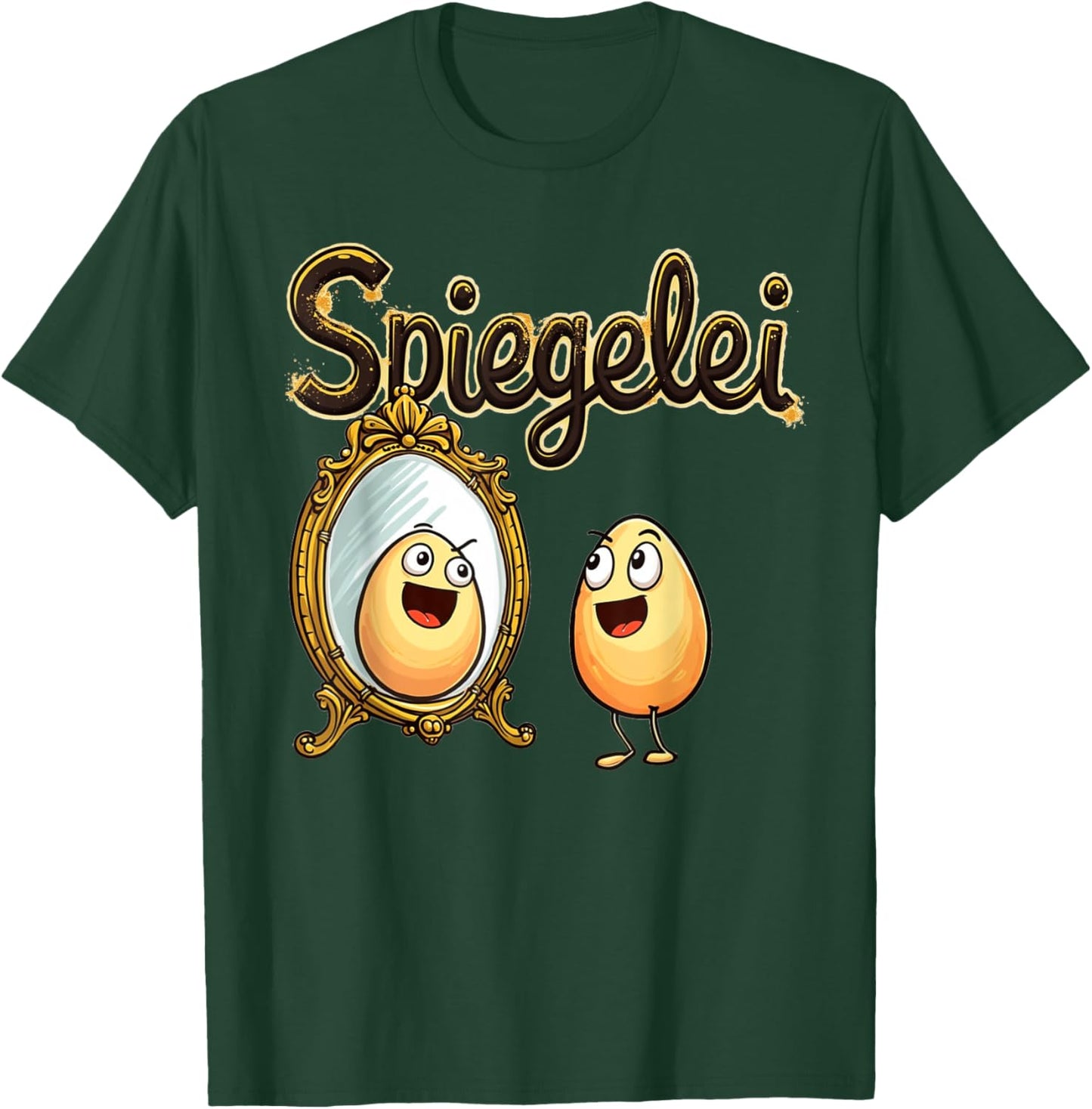 Spiegelei | Lustiger Wortwitz Ei im Spiegel = Spiegelei T-Shirt - T-Shirt | Forest