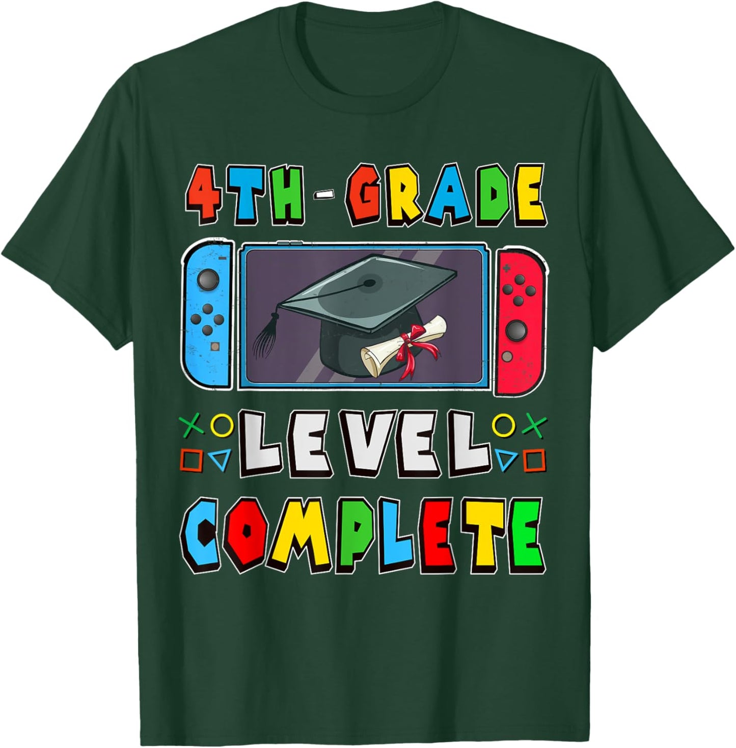 Fourth Grade Level Complete Last Day Of School Graduate Boys T-Shirt - T-Shirt | Forest