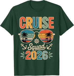 Cruise Squad 2026 Travelers Summer Adventure Beach Vibes T-Shirt - T-Shirt | Forest