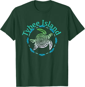 Tybee Island Design / Vintage Tribal Turtle Gift T-Shirt - T-Shirt | Forest