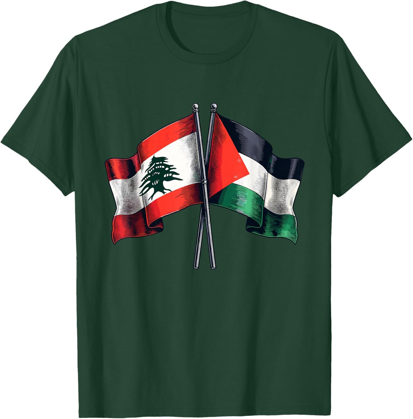 Lebanon Palestine T-Shirt - T-Shirt | Forest