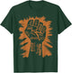 Power Fist Hand Inspiring Black Leaders Black History Month T-Shirt - T-Shirt | Forest