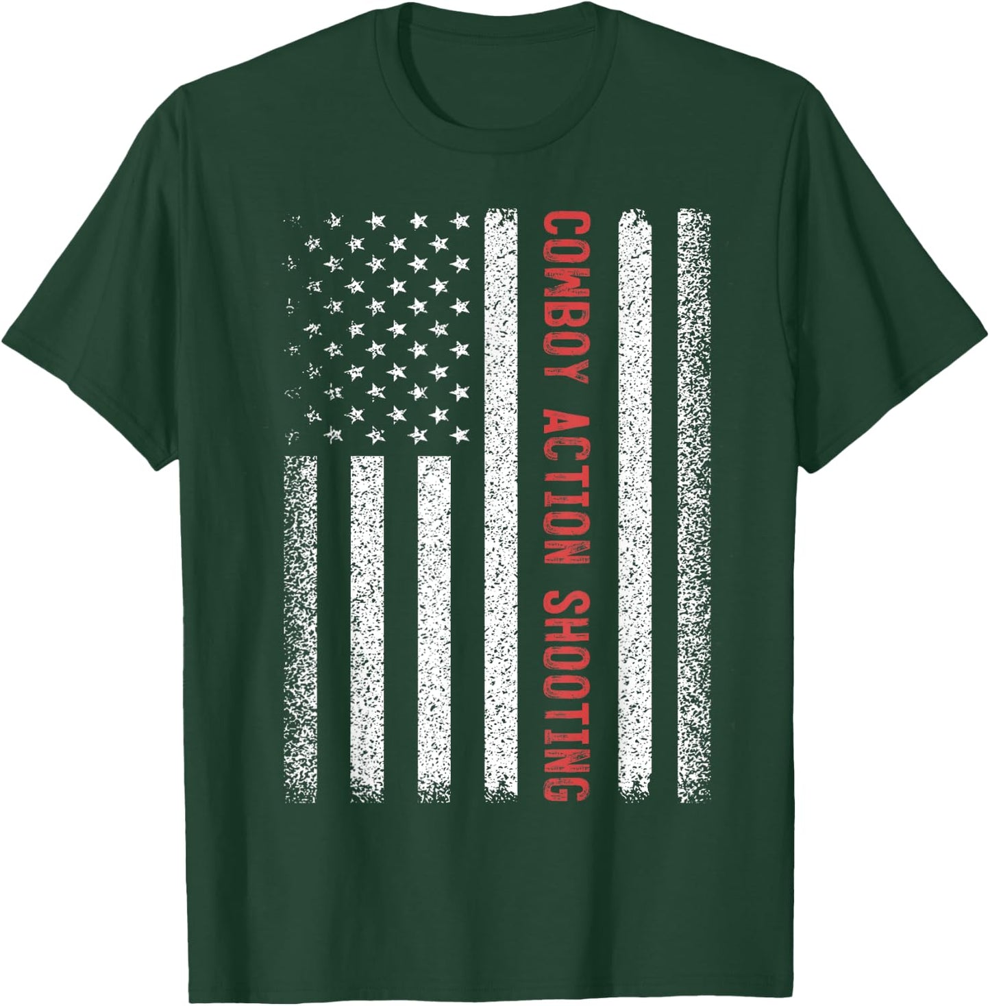 Cowboy Action Shooting American Flag 4th of July T-Shirt - T-Shirt | Forest