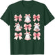 Cute Ghost Florals Pink Coquette Bows Pumpkins Halloween T-Shirt - T-Shirt | Forest
