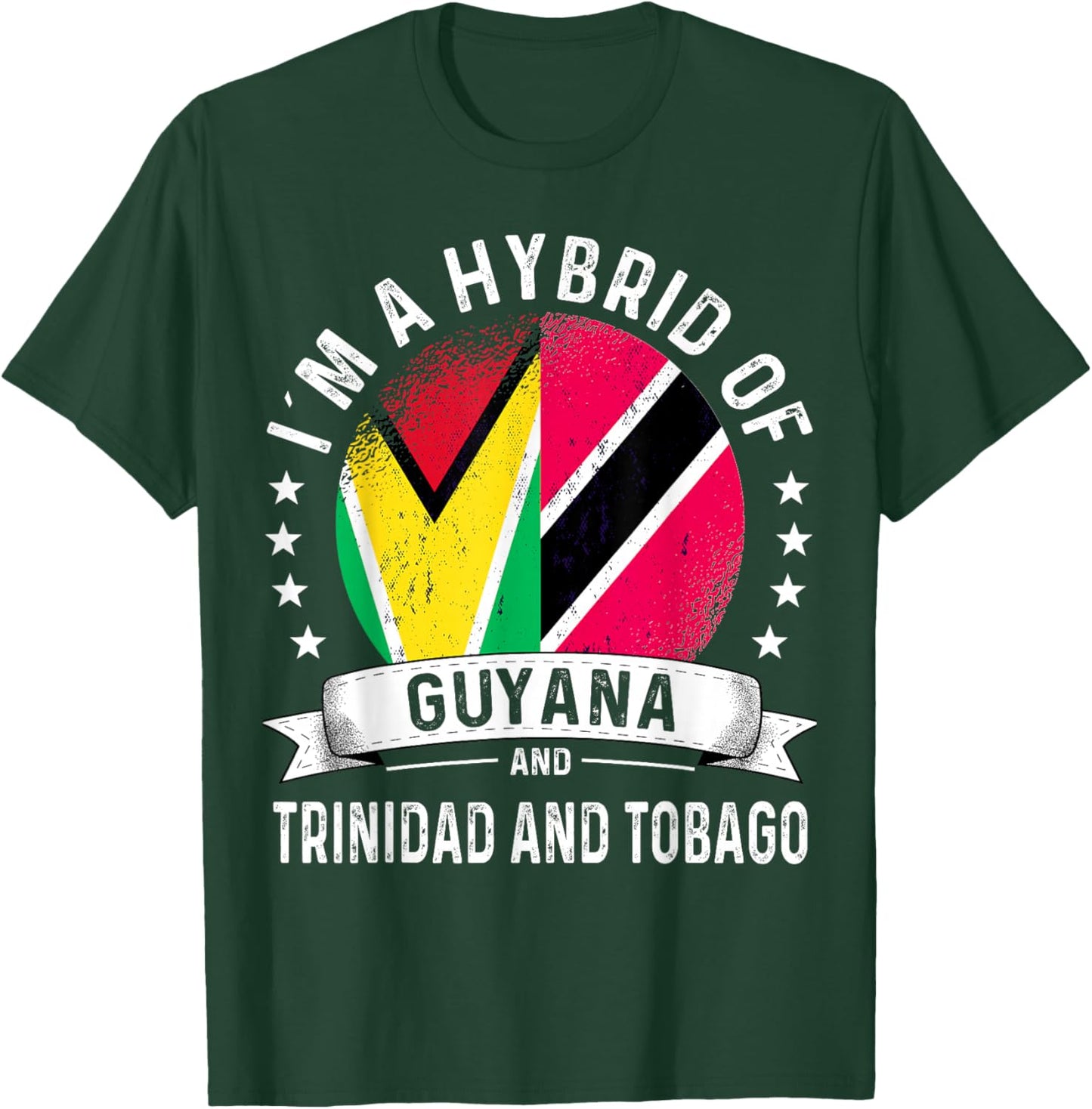 Guyana Flag Trinidad&Tobago Grown Country Trinidadian Flag T-Shirt - T-Shirt | Forest