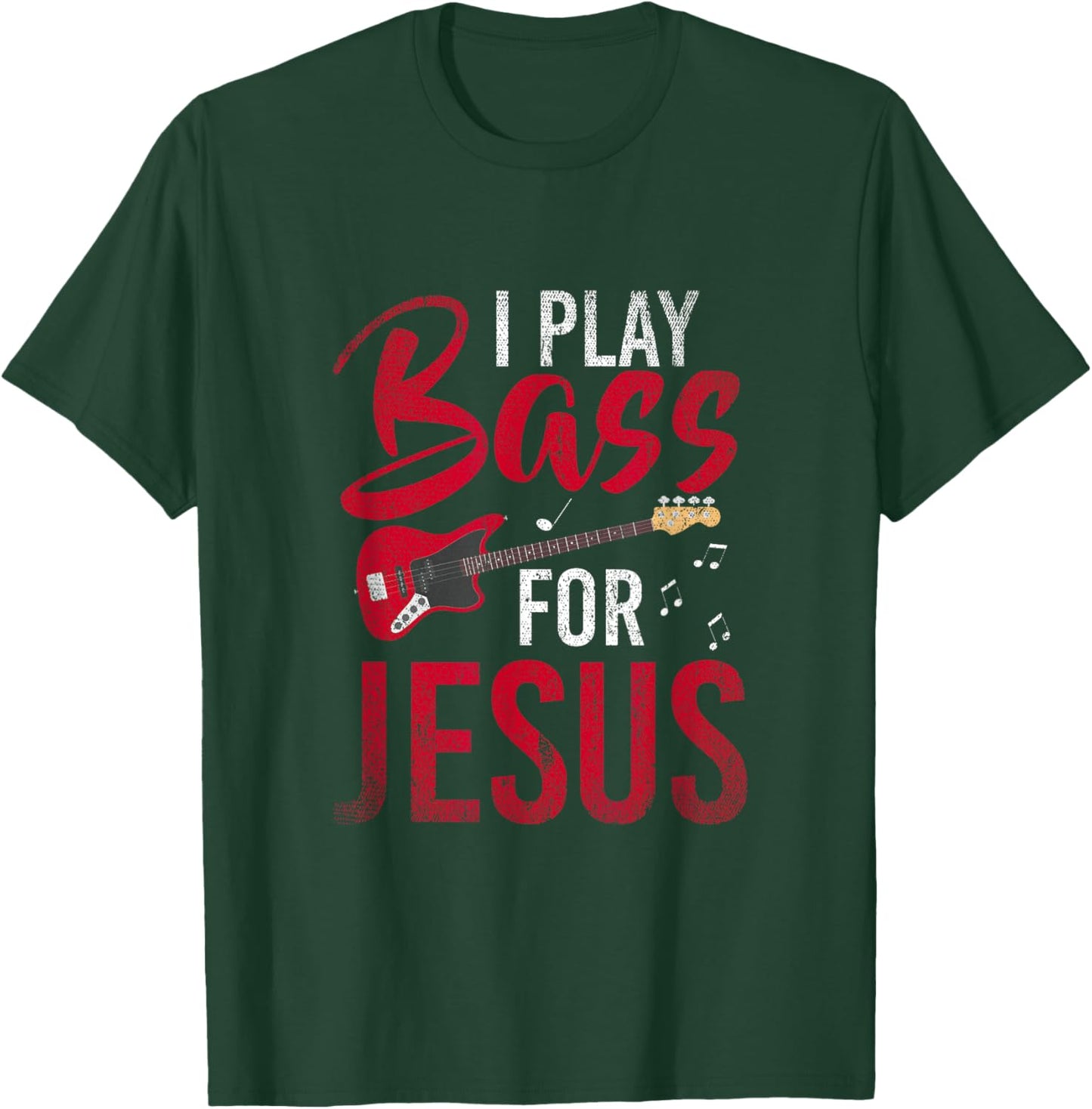 Christian Bassist Bass Player Jesus Bass Guitar T-Shirt - T-Shirt | Forest