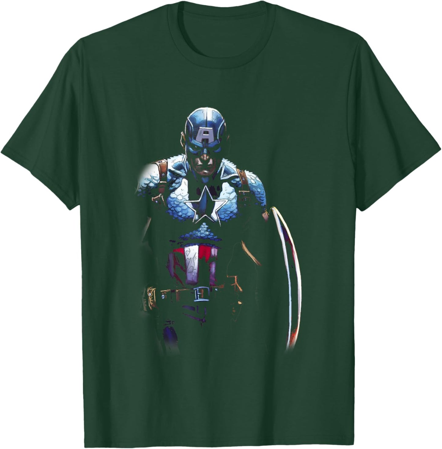 Marvel Comics Classic Captain America Dark Justice Poster T-Shirt - T-Shirt | Forest