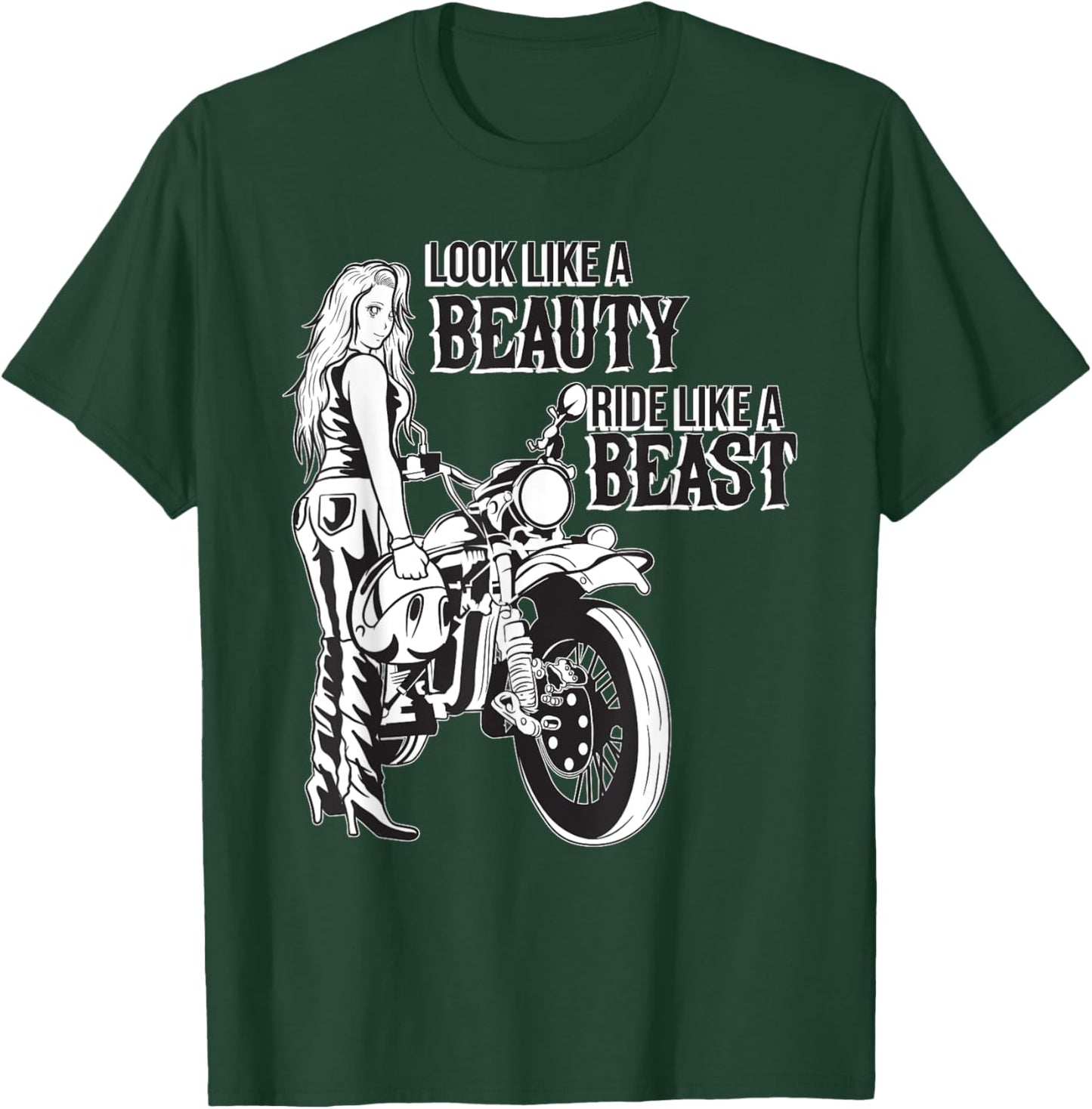 Motorcycle Meme Design for a Biker Chick T-Shirt - T-Shirt | Forest