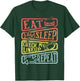 Eat Sleep Check My Lineup Repeat Retro Fantasy Football T-Shirt - T-Shirt | Forest