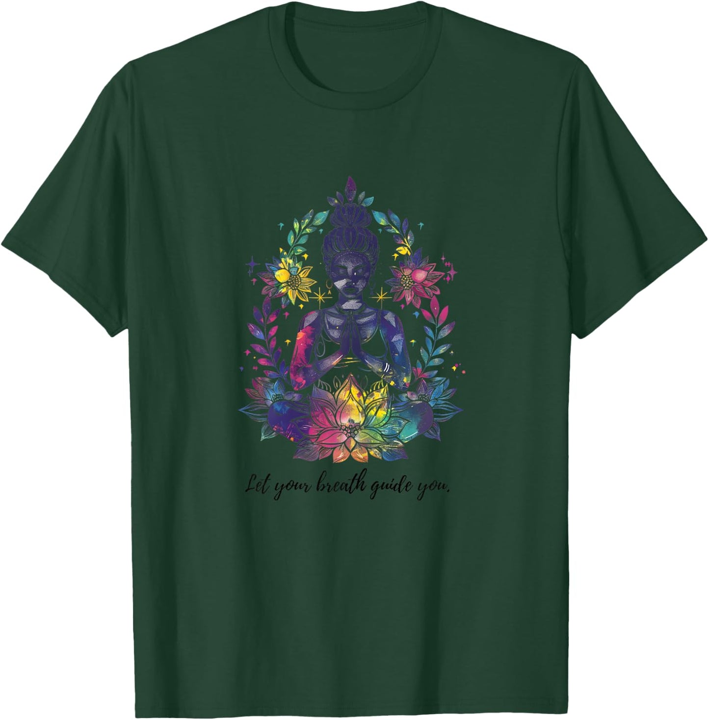Embrace Inner Peace - Yoga & Meditation Inspired Artwork T-Shirt - T-Shirt | Forest