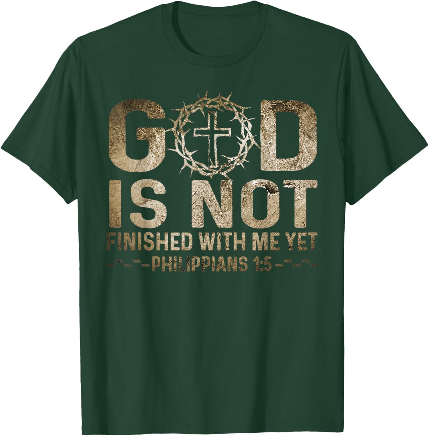 Retro God Is Not Finished With Me Yet Christian Religious T-Shirt - T-Shirt | Forest
