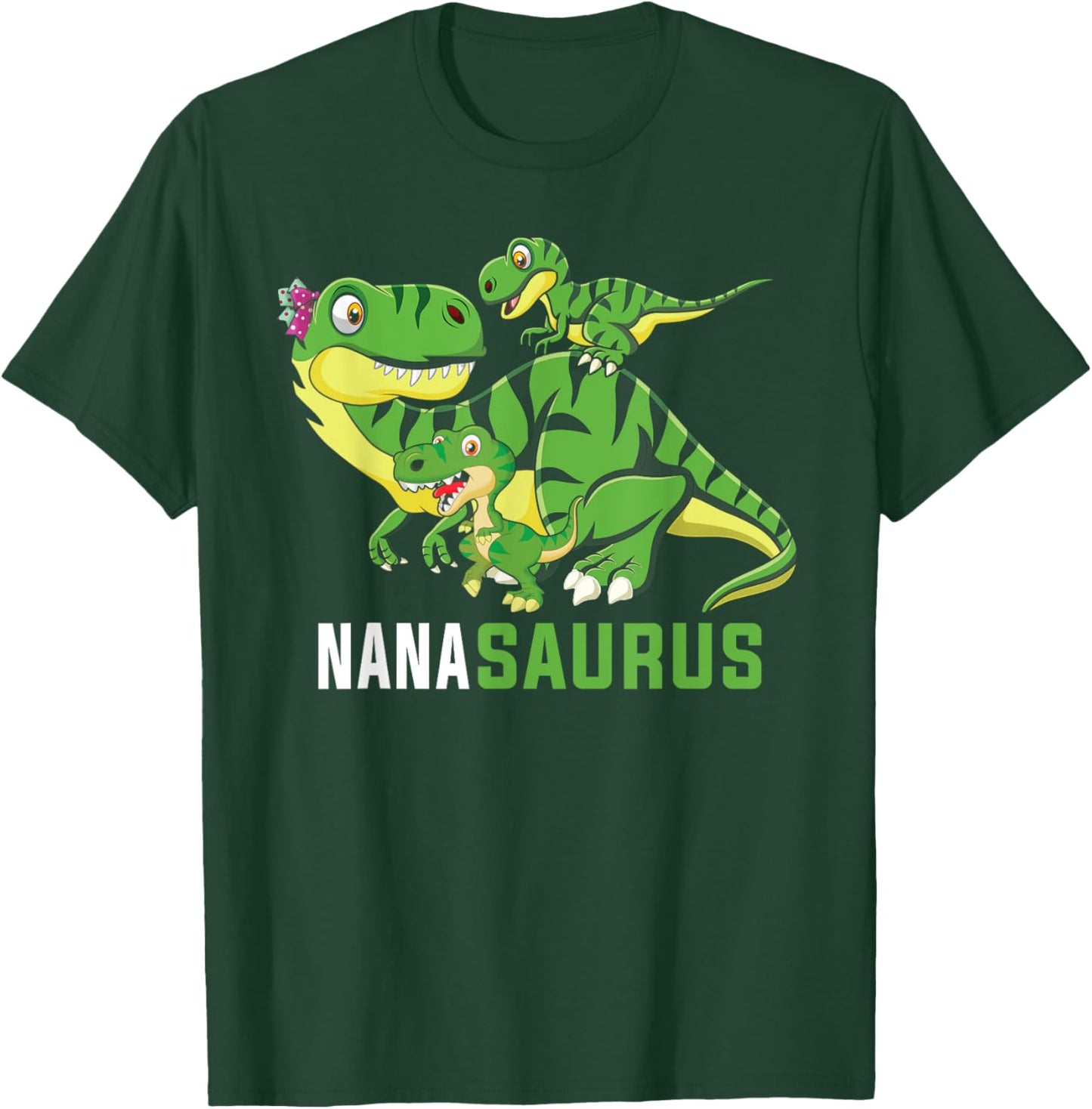 NANAsaurus Cute NANA Saurus Dinosaur Matching Family T-Shirt - T-Shirt | Forest
