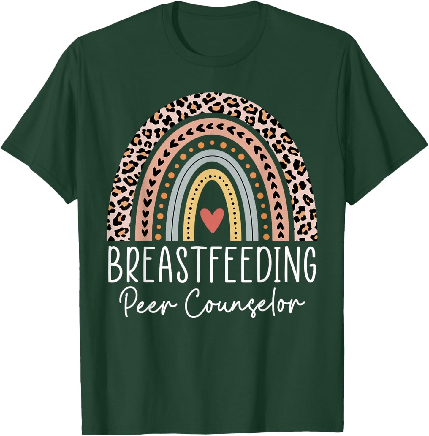 Cute Breastfeeding Peer Counselor Rainbow Breastfeeding Week T-Shirt - T-Shirt | Forest