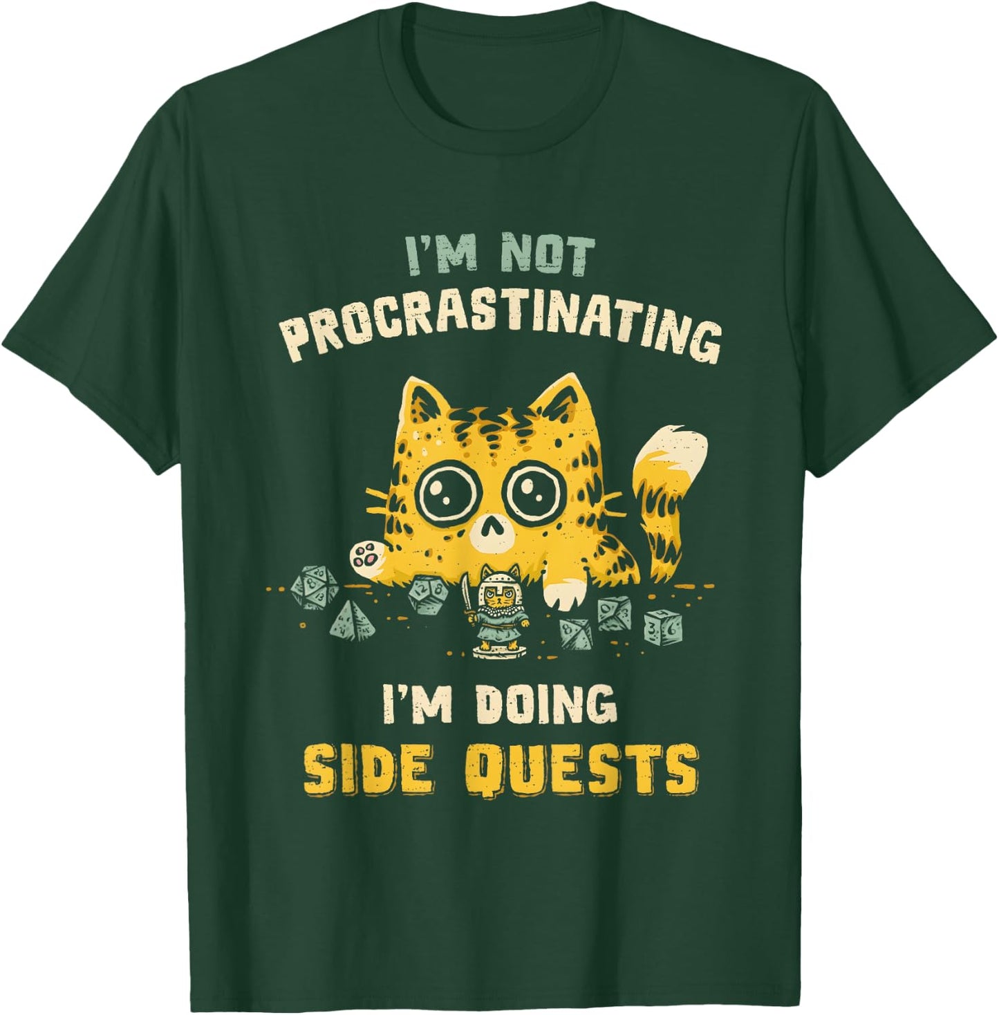 I’m Not Procrastinating I’m Doing Side Quests Cat Women T-Shirt - T-Shirt | Forest