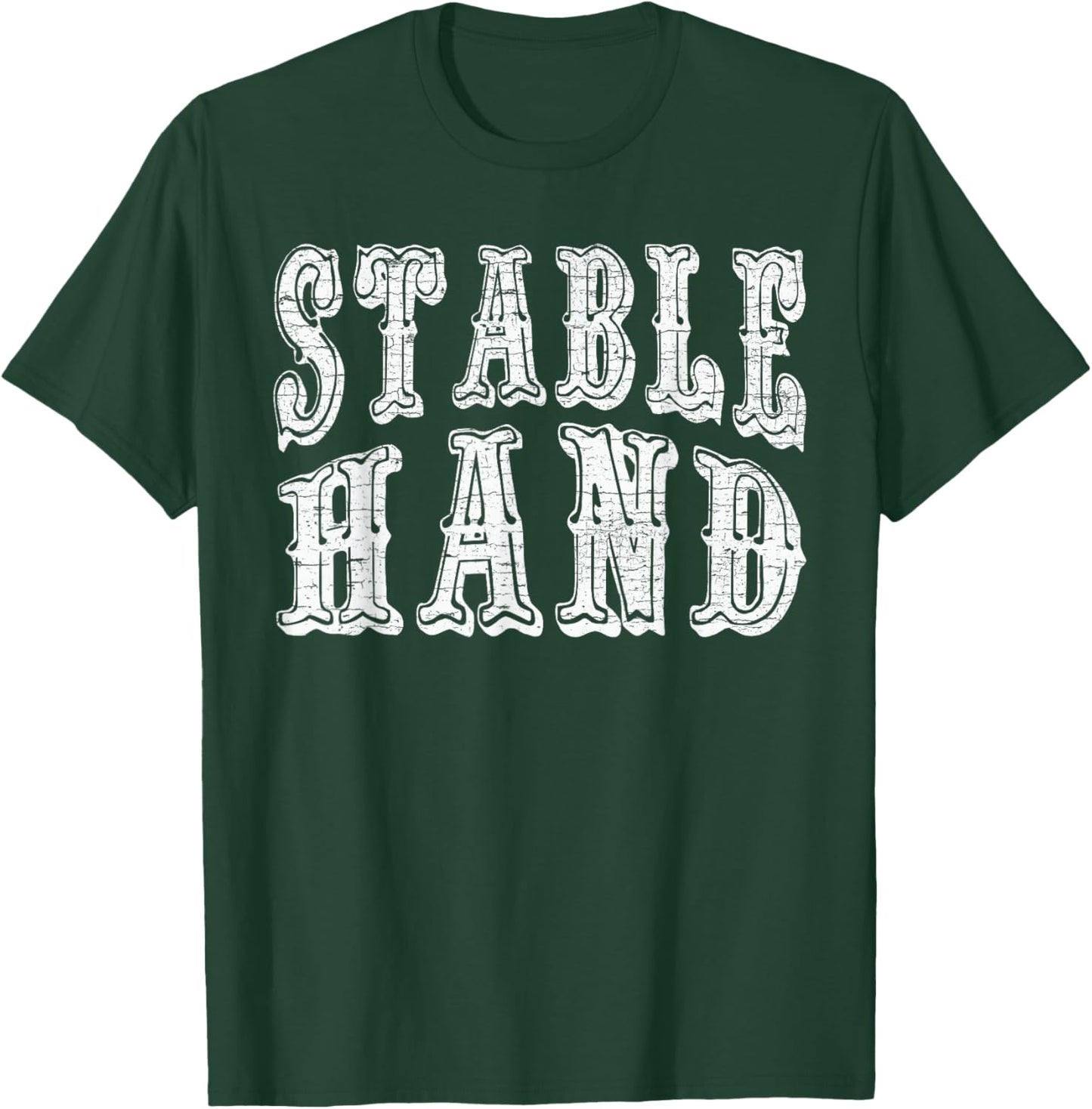 Stable Hand Vintage Western Style Country Farm Worker T-Shirt - T-Shirt | Forest