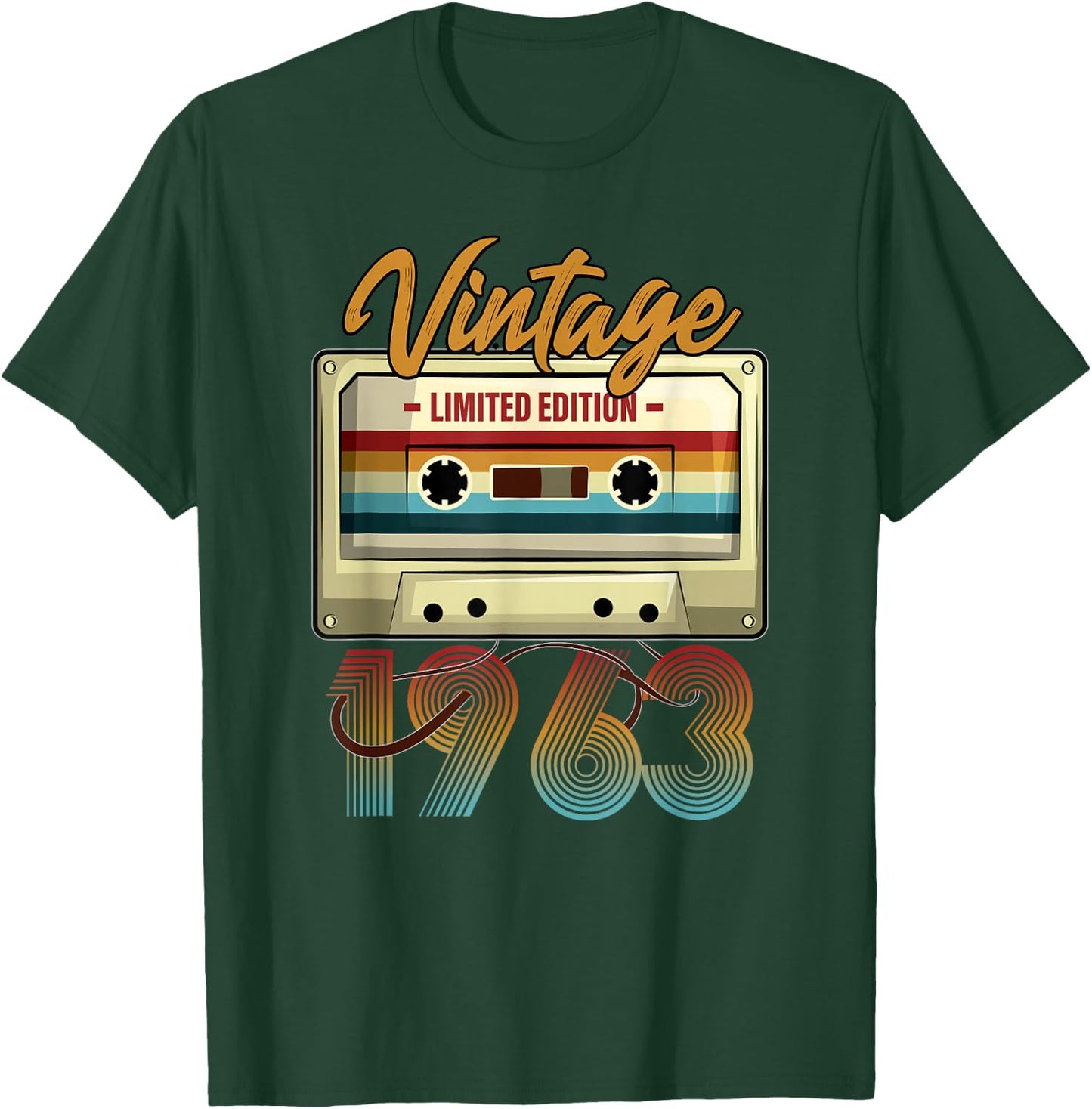 Vintage 1963 62nd birthday cassette tape women B-day T-Shirt - T-Shirt | Forest