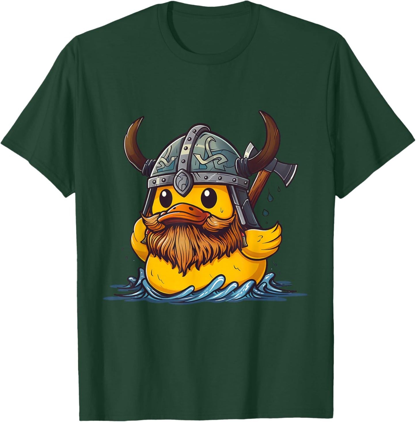 Rubber Duck Viking Duck Viking Helmet Vikings Rubber Duckie T-Shirt - T-Shirt | Forest
