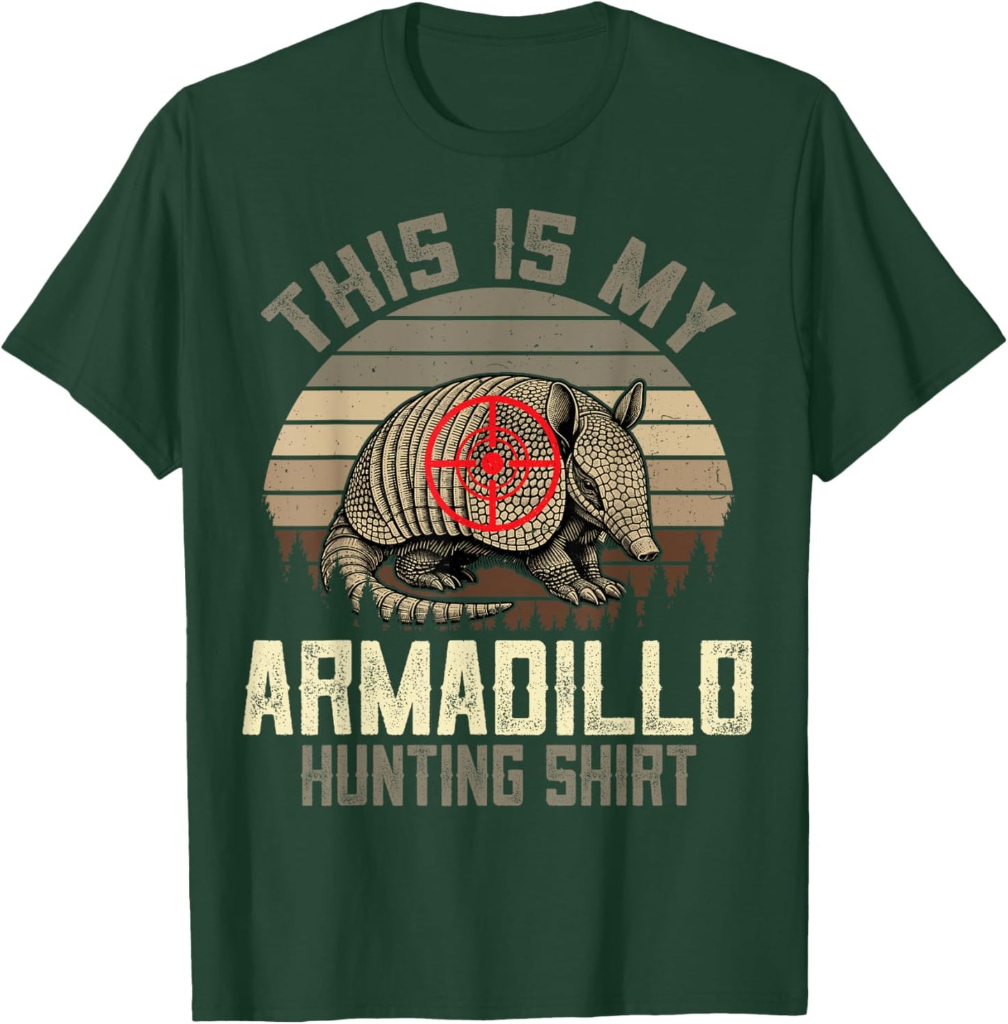 Retro Armadillo Hunting Hunter This Is My Armadillo Hunting T-Shirt - T-Shirt | Forest