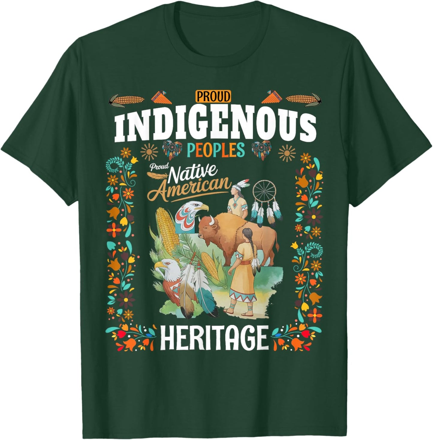 Indigenous Peoples Women Idea Native American Heritage Month T-Shirt - T-Shirt | Forest