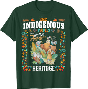 Indigenous Peoples Women Idea Native American Heritage Month T-Shirt - T-Shirt | Forest