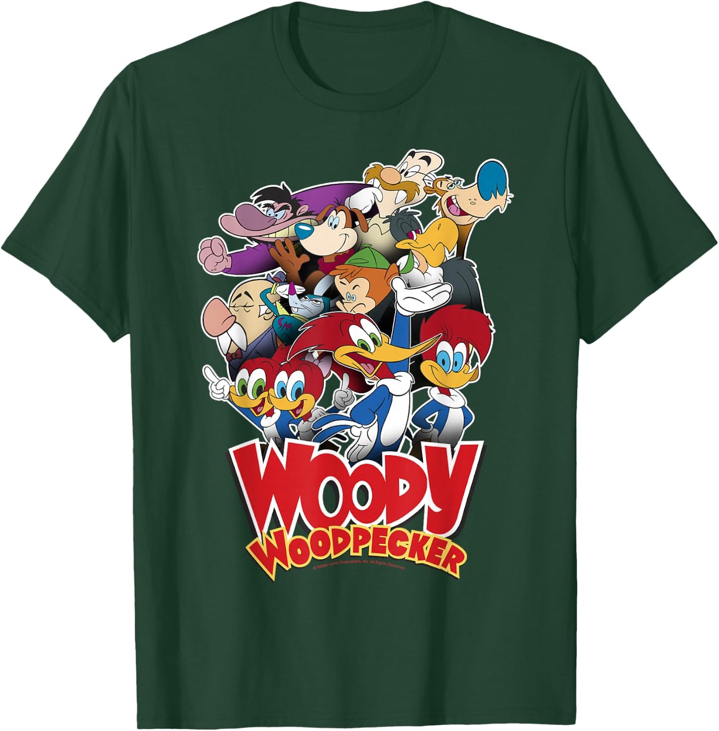Woody Woodpecker Group Shot Vintage Poster T-Shirt - T-Shirt | Forest
