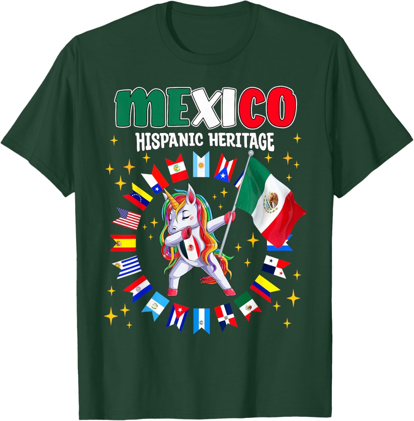 Hispanic Heritage Month Mexico flag kids boys girls toddler T-Shirt - T-Shirt | Forest