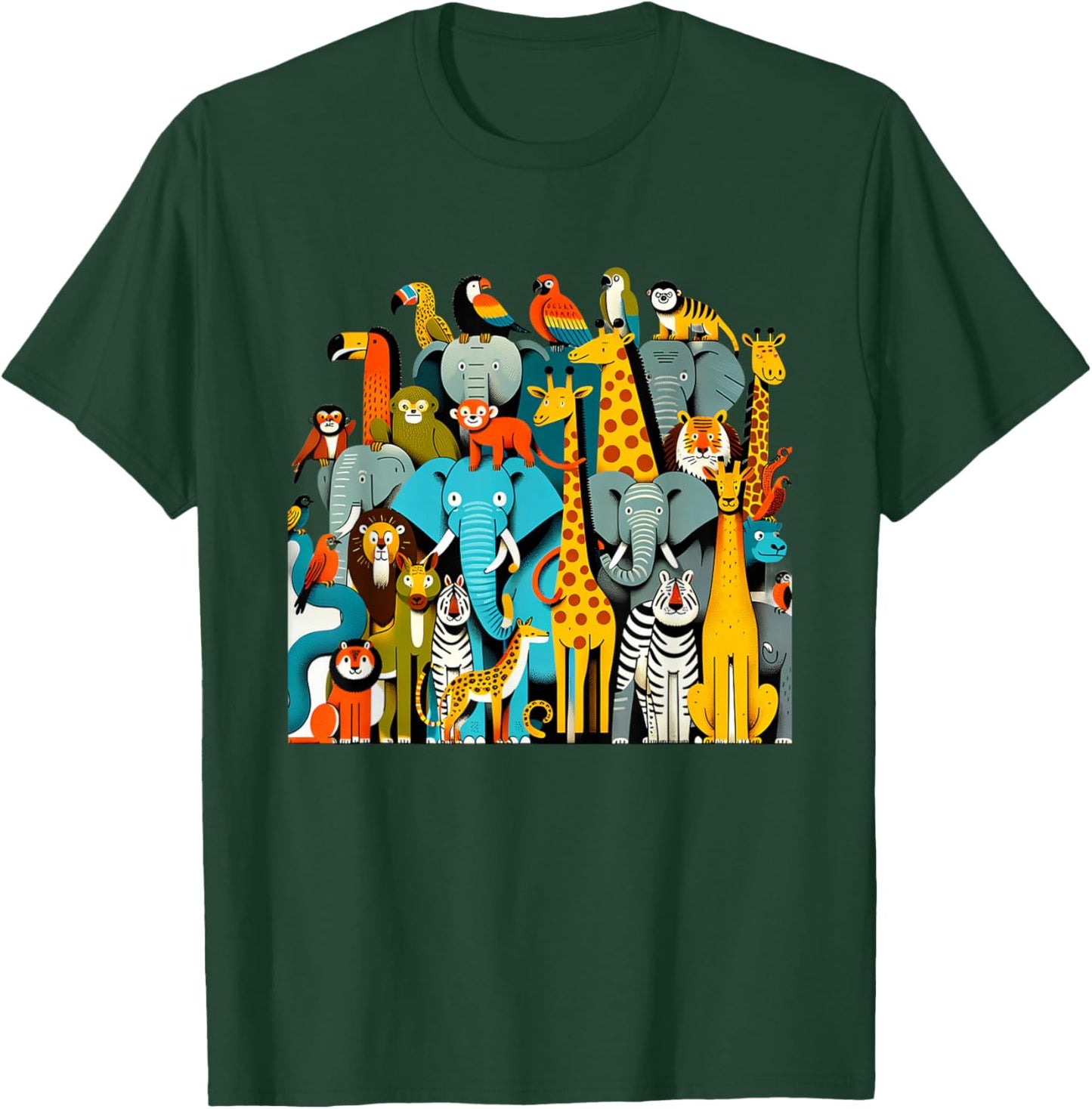 Jungle Jamboree Wildlife Birthday Safari Birthday 090CWU T-Shirt - T-Shirt | Forest