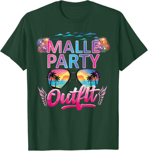 Malle Party Gruppenshirt Mallorca Outfit Damen Herren Party T-Shirt - T-Shirt | Forest