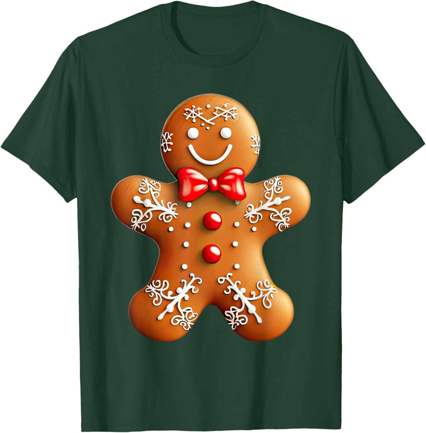 Gingerbread Man Christmas Cookie Baking Holiday Men Women T-Shirt - T-Shirt | Forest