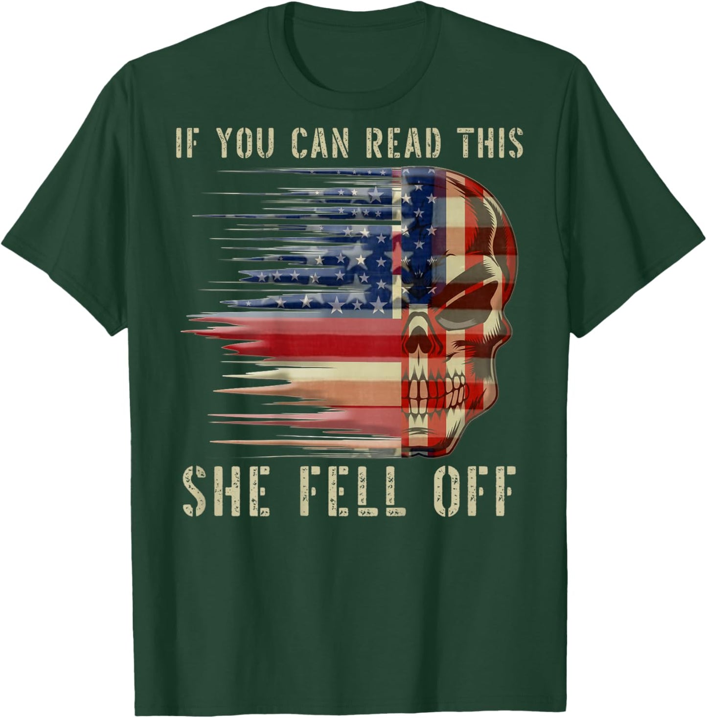 Funny If You Can Read This She Fell Off Biker Motorcycle T-Shirt - T-Shirt | Forest