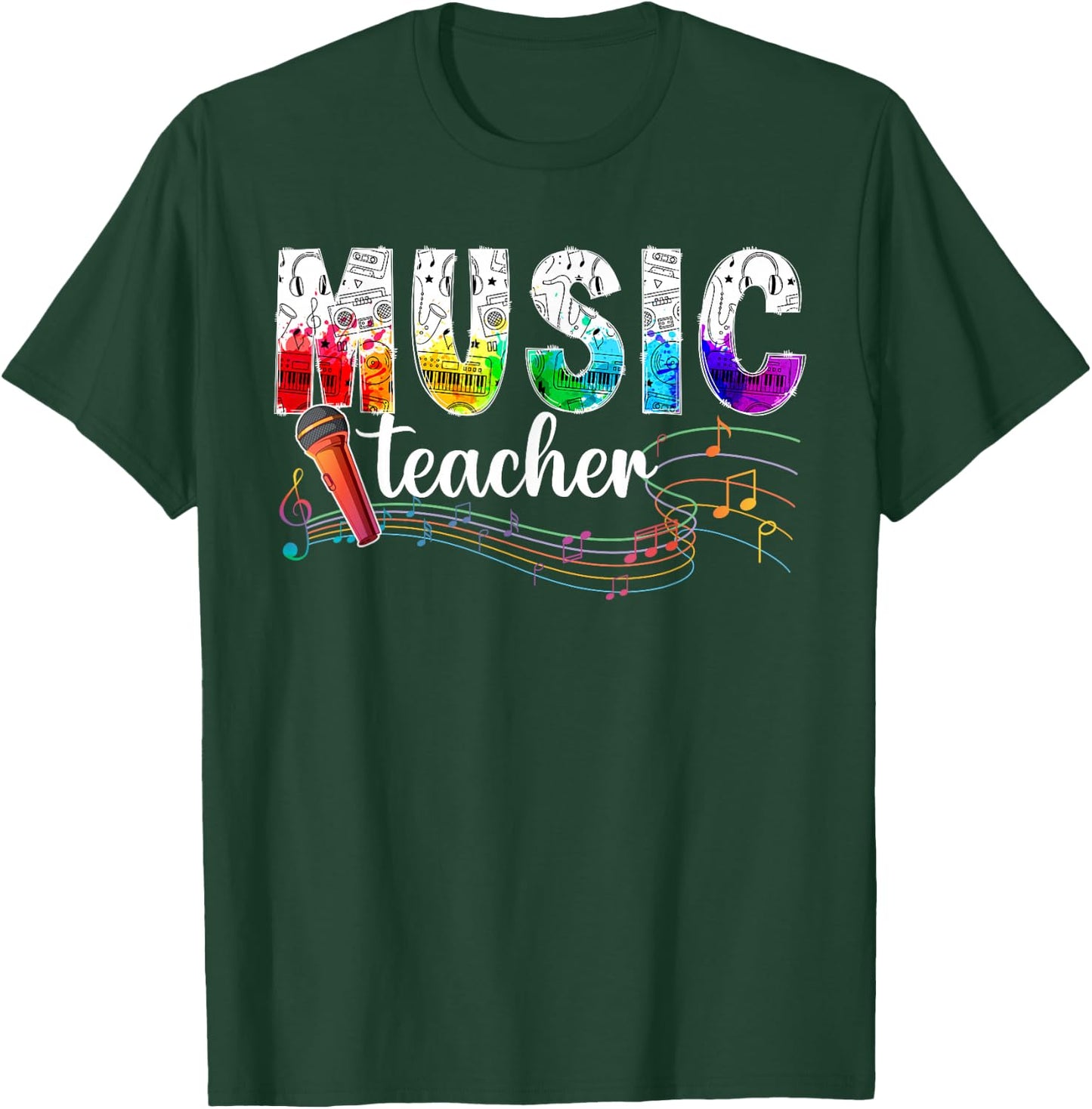 Music Teacher Music Teaching Music Teachers T-Shirt - T-Shirt | Forest