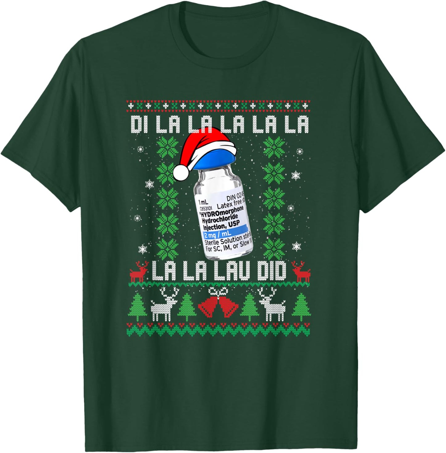 Funny Medical Worker Ugly Christmas Design T-Shirt - T-Shirt | Forest